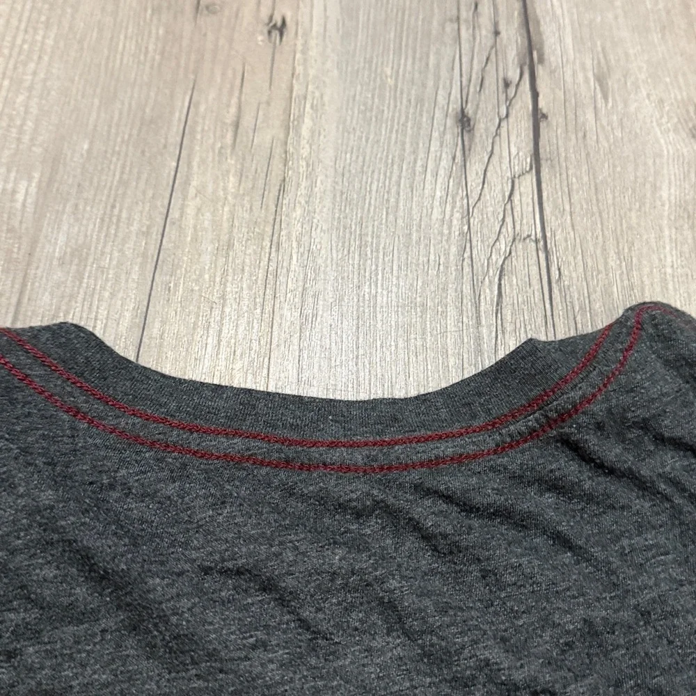 MENS RVCA T SHIRT GREY - Picture 4 of 5